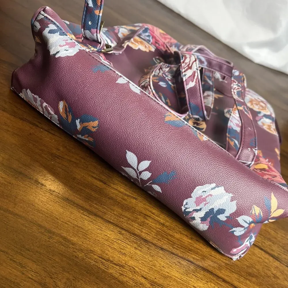 Matilda Jane Plum Perfect Floral Backpack Purse Bag 13